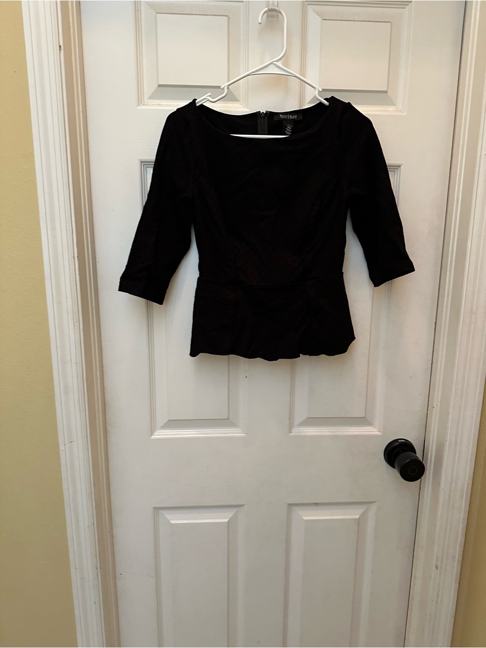 Black Women's Peplum Top -